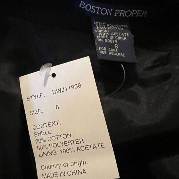 NWT Boston Proper Short Black Embellished Cootin Blend Shawl CollarJacket MISMAR - Picture 8 of 8